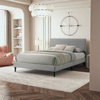 Bayson Wood Frame Queen Platform Bed With Headboard