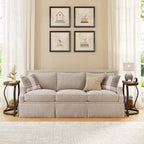 Half-Round End Table, 2-tier Wooden Half Moon Side Table Small Semi Circle Accent Table