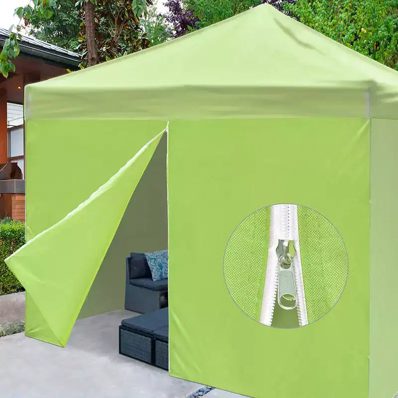 InstaHibit Universal Sidewall Zipper UV30+ Fits 10x10ft Canopy Picnic 1 Piece Green