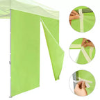 InstaHibit Universal Sidewall Zipper UV30+ Fits 10x10ft Canopy Picnic 1 Piece Green