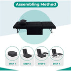 Sleeper Chair Bed, 4 In 1 Multi-Function Convertible Ottoman Bed, Breathable Linen Bed Chair, Convertible Sofa Bed