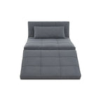 Sleeper Chair Bed, 4 In 1 Multi-Function Convertible Ottoman Bed, Breathable Linen Bed Chair, Convertible Sofa Bed