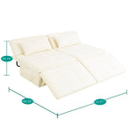 Sleeper Chair Bed, 4 In 1 Multi-Function Convertible Ottoman Bed, Breathable Linen Bed Chair, Convertible Sofa Bed