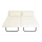 Sleeper Chair Bed, 4 In 1 Multi-Function Convertible Ottoman Bed, Breathable Linen Bed Chair, Convertible Sofa Bed