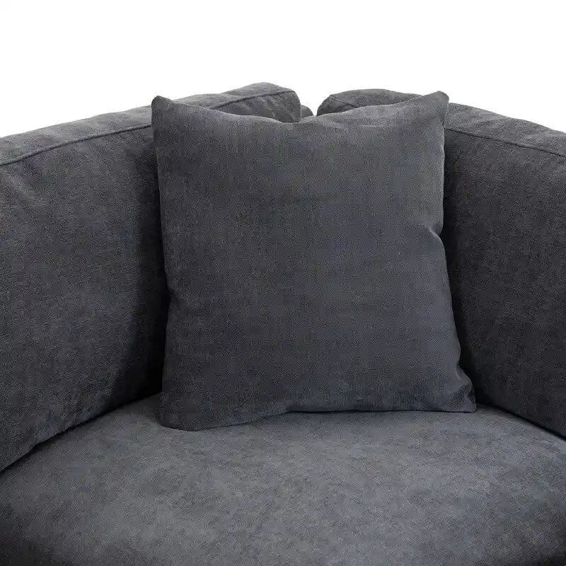 Modular Sofa with Removable Storage Ottoman, 2 Hidden Cup Holders