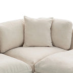 Modular Sofa with Removable Storage Ottoman, 2 Hidden Cup Holders