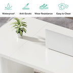 62.99 W Modern Executive Desk Simple Computer Desk with Engineered Wood Top and Legs