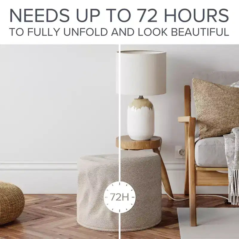 ZICOTO Boucle Pouf Ottoman  Cozy Foot Rest to Elevate Your Living Room Decor with Comfort & Charm
