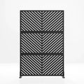 PexFix 72 in. x 47 in. Outdoor Metal Privacy Screen in Arrows Pattern in Black