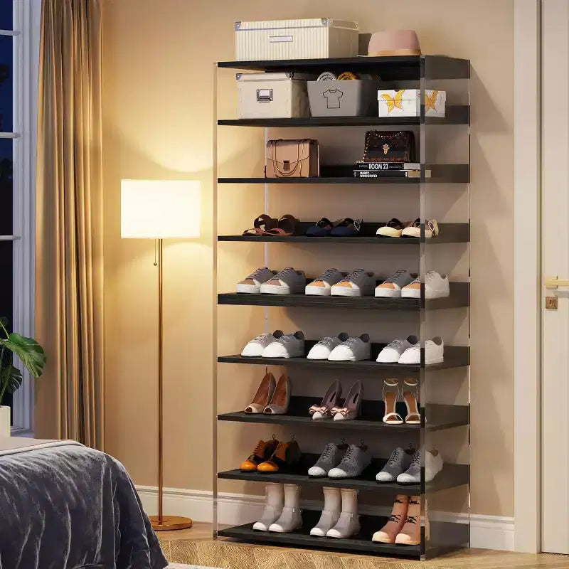 Lantine 63 8-Tier Acrylic Shoe Rack for 24-32 Pairs