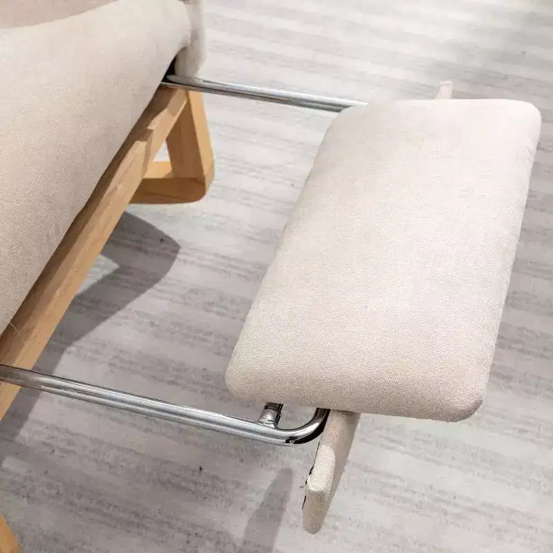 Accent Rocking Chair With Footrest, Modern High Back Lounge Chair Wood Rocking Legs, Leisure Rocking Recliner For Home Living Room Bedroom Office