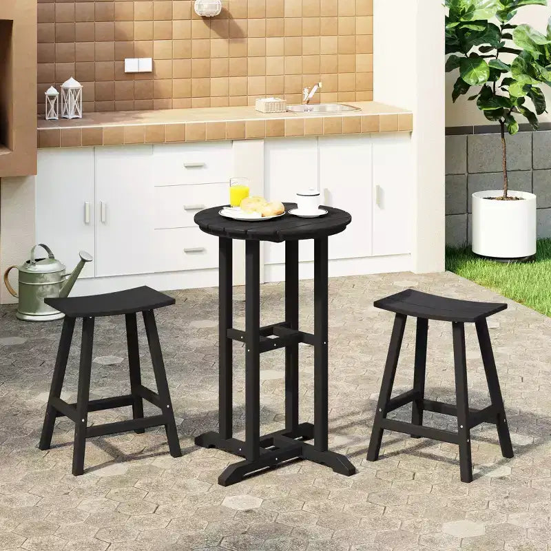WestinTrends Malibu All Weather HDPE Outdoor Patio Counter Height Bistro Set (3-Piece)