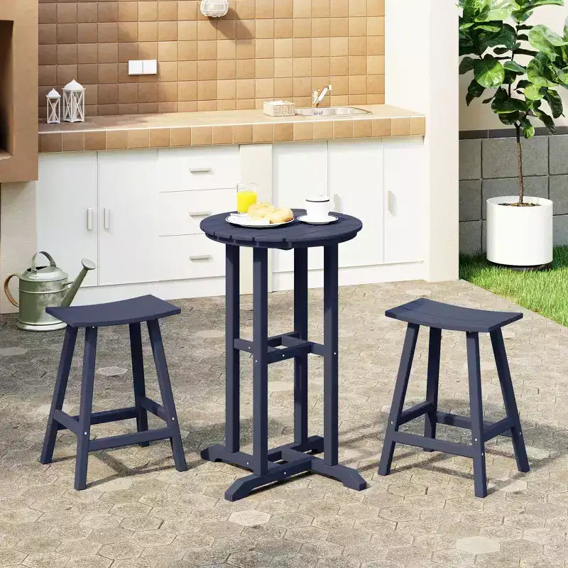 WestinTrends Malibu All Weather HDPE Outdoor Patio Counter Height Bistro Set (3-Piece)