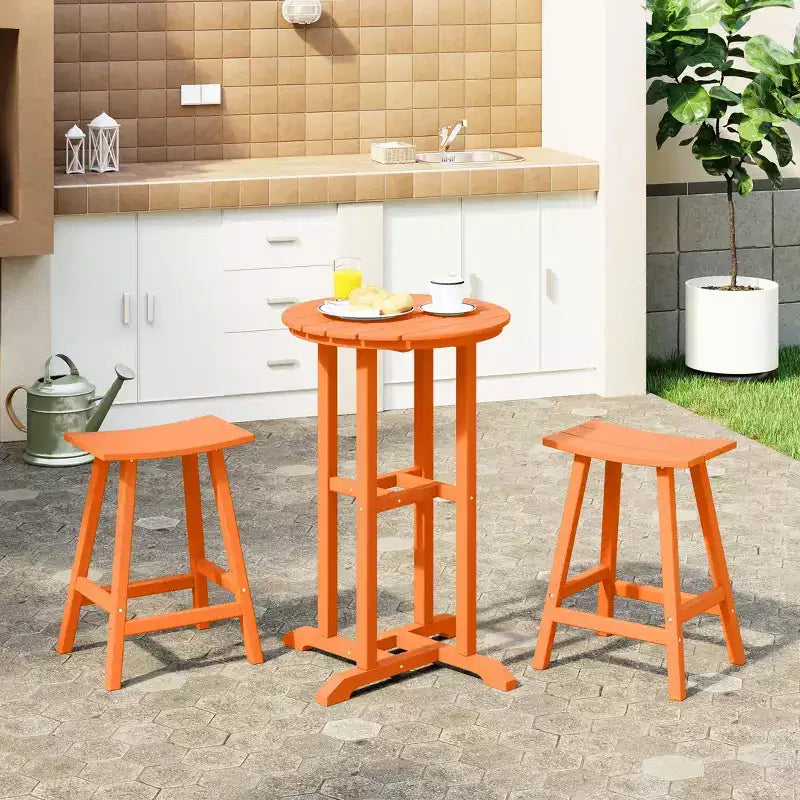 WestinTrends Malibu All Weather HDPE Outdoor Patio Counter Height Bistro Set (3-Piece)
