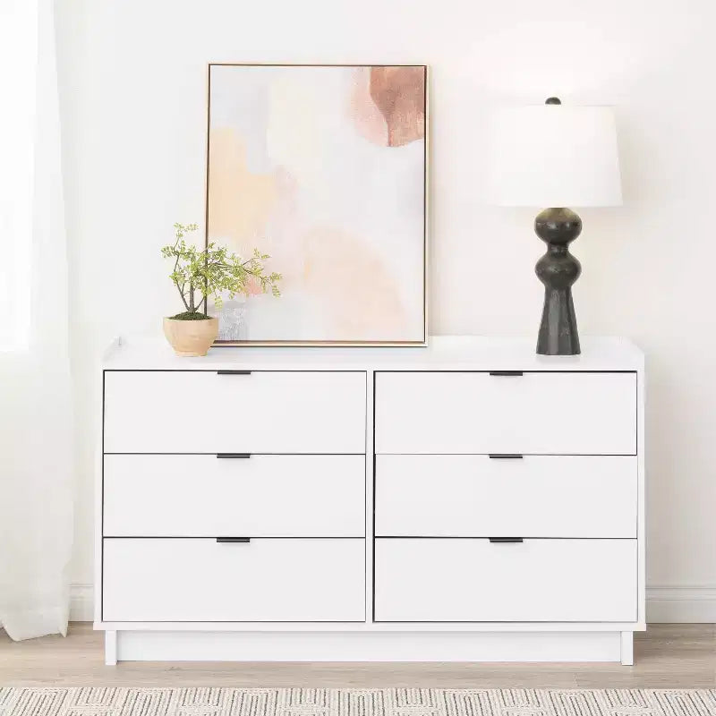 Prepac 52.5" Wide Simply Modern 6 Drawer Dresser