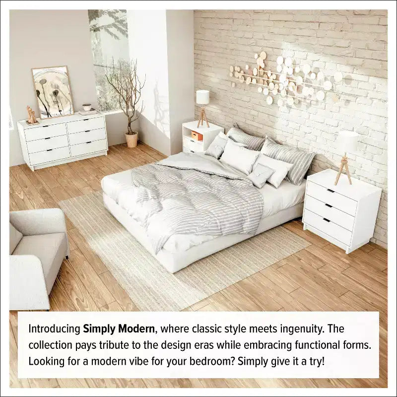 Prepac 52.5" Wide Simply Modern 6 Drawer Dresser
