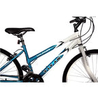 Titan Bikes Wildcat 12-Speed Women's Mountain Bike with Adjustable Saddle Height, Blue/White