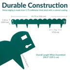 Sunnydaze Outdoor Lawn and Garden Heavy-Duty Steel Scalloped Metal Flexible Landscape Edging Borders - 16' - 5pk