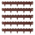Sunnydaze Outdoor Lawn and Garden Heavy-Duty Steel Scalloped Metal Flexible Landscape Edging Borders - 16' - 5pk