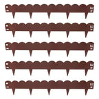 Sunnydaze Outdoor Lawn and Garden Heavy-Duty Steel Scalloped Metal Flexible Landscape Edging Borders - 16' - 5pk