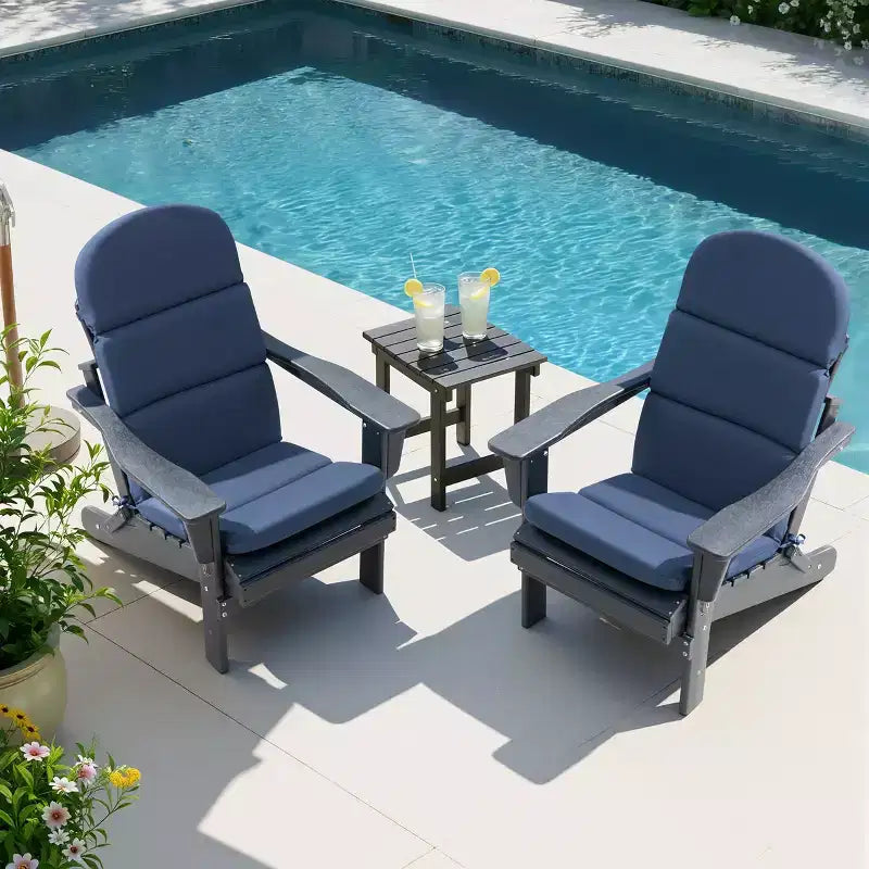 Crestlive Products Adirondack Chair Cushion High Back Patio Water Resistant Fade Resistant