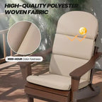 Crestlive Products Adirondack Chair Cushion High Back Patio Water Resistant Fade Resistant