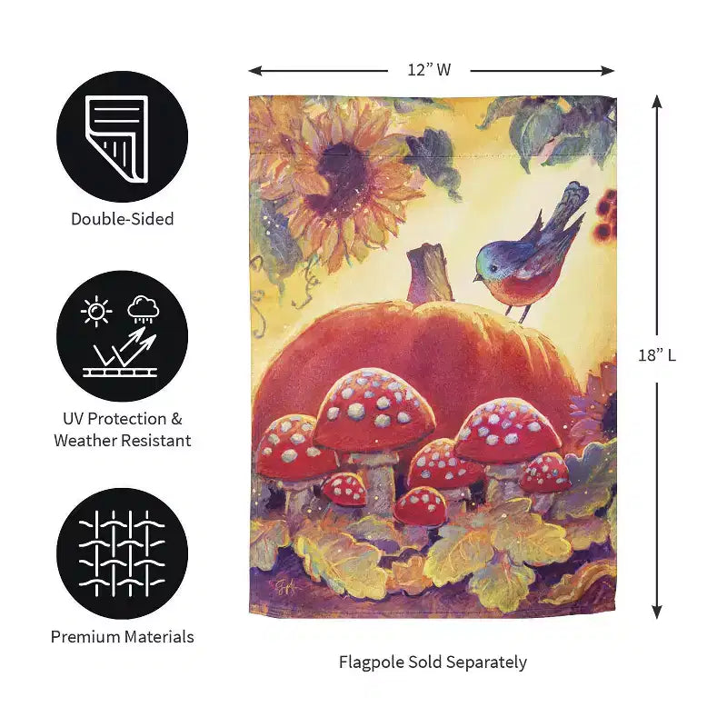 Evergreen Flag Autumn Light Fall Garden Flag, Welcome Garden Flags 12x18 Double Sided, Outside
