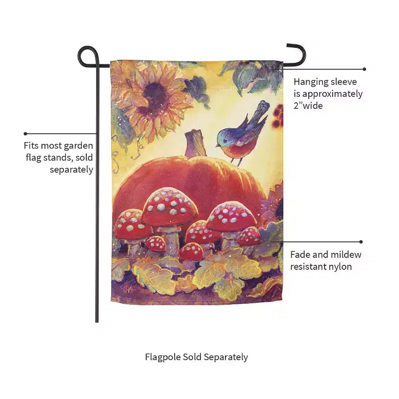 Evergreen Flag Autumn Light Fall Garden Flag, Welcome Garden Flags 12x18 Double Sided, Outside
