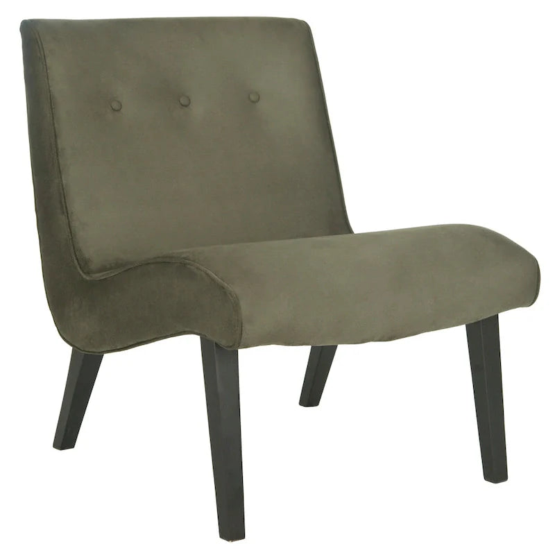 SAFAVIEH Sibille Mid-Century Forest Green Chair - 25.2 x 29.9 x 30.7 - 25Wx30Dx31H