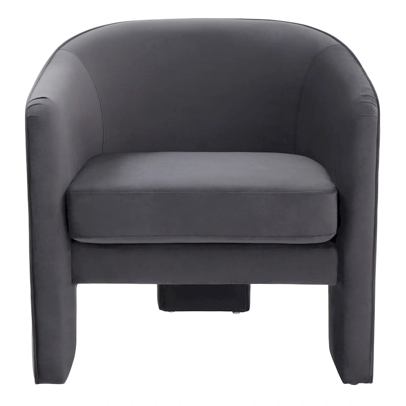 SAFAVIEH Couture Evchen Velvet Accent Chair - 30 W x 28 L x 30 H - 30Wx28Dx30H
