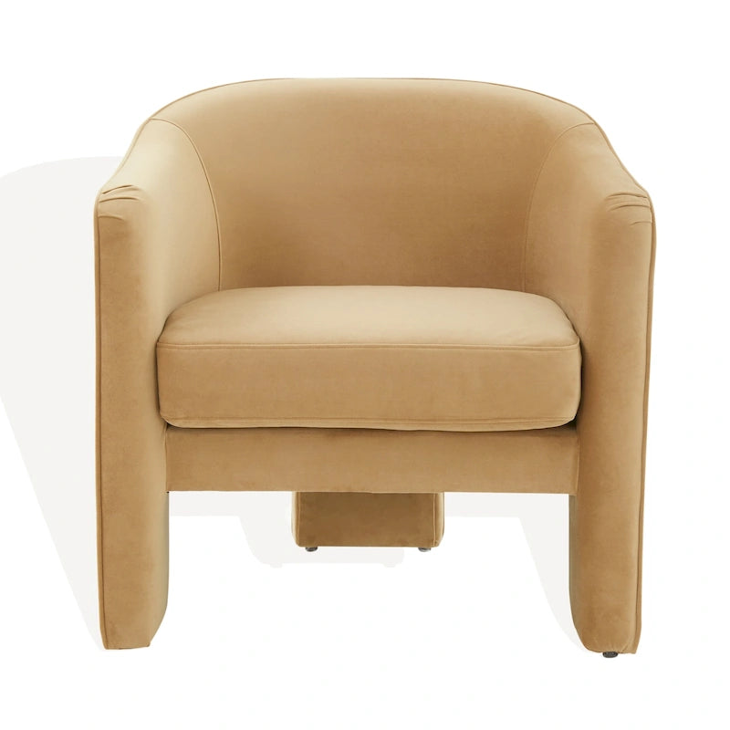 SAFAVIEH Couture Evchen Velvet Accent Chair - 30 W x 28 L x 30 H - 30Wx28Dx30H