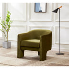 SAFAVIEH Couture Evchen Velvet Accent Chair - 30 W x 28 L x 30 H - 30Wx28Dx30H