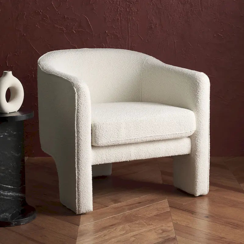 SAFAVIEH Couture Evchen Velvet Accent Chair - 30 W x 28 L x 30 H - 30Wx28Dx30H