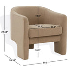 SAFAVIEH Couture Evchen Velvet Accent Chair - 30 W x 28 L x 30 H - 30Wx28Dx30H