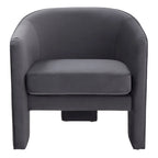 SAFAVIEH Couture Evchen Velvet Accent Chair - 30 W x 28 L x 30 H - 30Wx28Dx30H