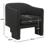 SAFAVIEH Couture Evchen Velvet Accent Chair - 30 W x 28 L x 30 H - 30Wx28Dx30H