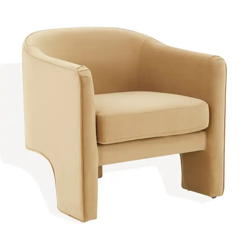 SAFAVIEH Couture Evchen Velvet Accent Chair - 30 W x 28 L x 30 H - 30Wx28Dx30H