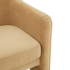 SAFAVIEH Couture Evchen Velvet Accent Chair - 30 W x 28 L x 30 H - 30Wx28Dx30H