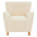 SAFAVIEH Couture Zornitza Faux Shearling Accent Chair - 31 In W x 27 In D x 33 In H - 31Wx27Dx33H