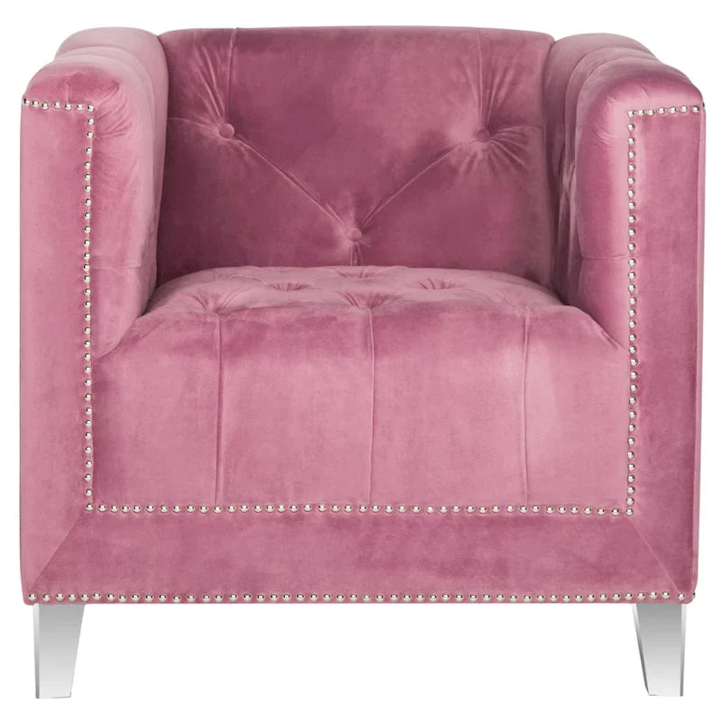 SAFAVIEH Kamilah White/ Clear Club Chair - 31.9 x 33.9 x 29.9 - 32Wx34Dx30H