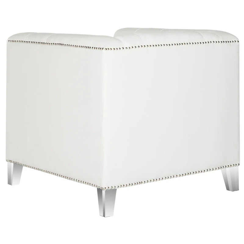 SAFAVIEH Kamilah White/ Clear Club Chair - 31.9 x 33.9 x 29.9 - 32Wx34Dx30H