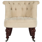 SAFAVIEH Shanell Natural Cream Tufted Chair - 26.4 x 24.2 x 27