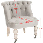 SAFAVIEH Shanell Natural Cream Tufted Chair - 26.4 x 24.2 x 27