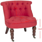 SAFAVIEH Shanell Natural Cream Tufted Chair - 26.4 x 24.2 x 27