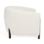 SAFAVIEH Couture Yauheniya Barrel Back Accent Chair - 38 In. W x 34 In. D x 28 In. H - 38Wx34Dx28H