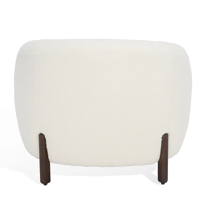 SAFAVIEH Couture Yauheniya Barrel Back Accent Chair - 38 In. W x 34 In. D x 28 In. H - 38Wx34Dx28H