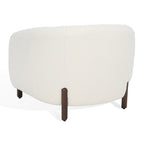 SAFAVIEH Couture Yauheniya Barrel Back Accent Chair - 38 In. W x 34 In. D x 28 In. H - 38Wx34Dx28H