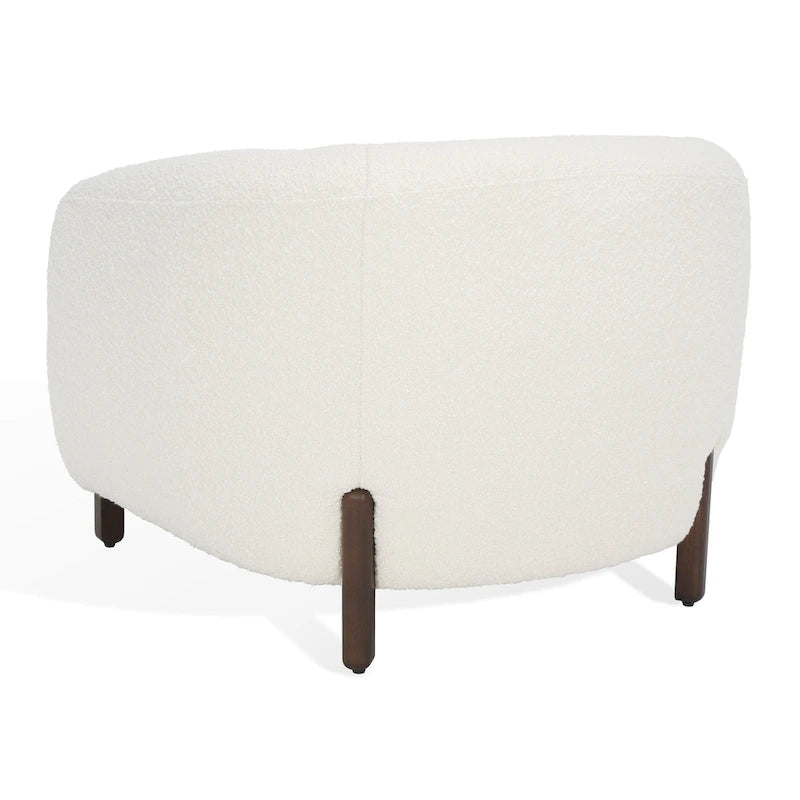 SAFAVIEH Couture Yauheniya Barrel Back Accent Chair - 38 In. W x 34 In. D x 28 In. H - 38Wx34Dx28H