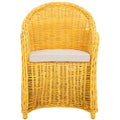 SAFAVIEH Sinja Yellow Rattan Club Chair - 24 x 26 x 35 - 24Wx26Dx35H