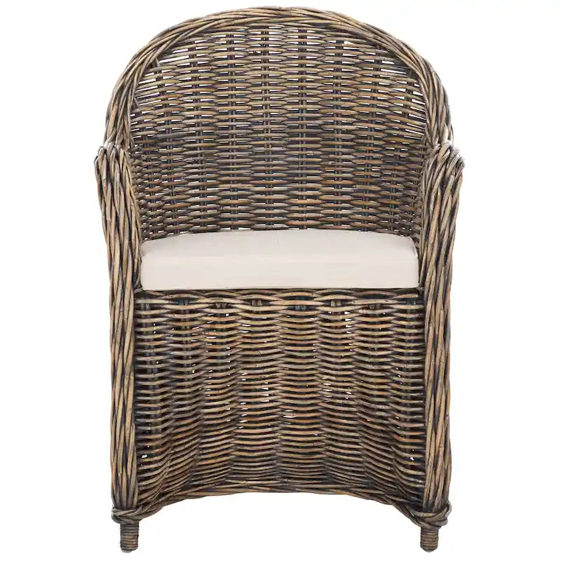 SAFAVIEH Sinja Yellow Rattan Club Chair - 24 x 26 x 35 - 24Wx26Dx35H